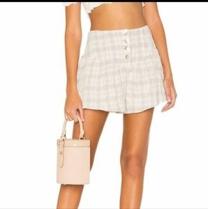 Tularosa ALANAS SHORTS "seersucker" WHITE & BLACK